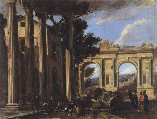 Arcitectural View with Two Arches, CODAZZI, Viviano